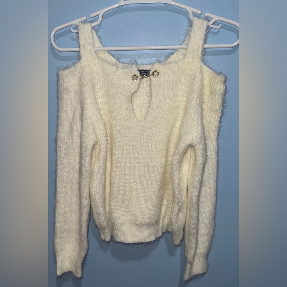 SHEIN Cream Off-the-Shoulder Sweater